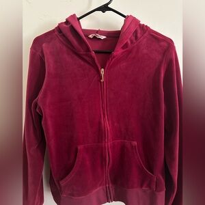 SOLD
Juicy Couture Deep Red Zip-Up Hoodie